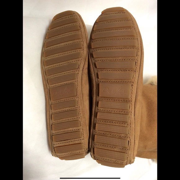 Dexter Tan Camel Shearling Sheepskin Boots Brown Suede Leather Winter Snow Boots - Picture 5 of 13